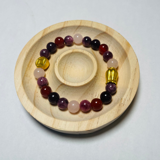 Purple Multicolored Crystal Bracelet