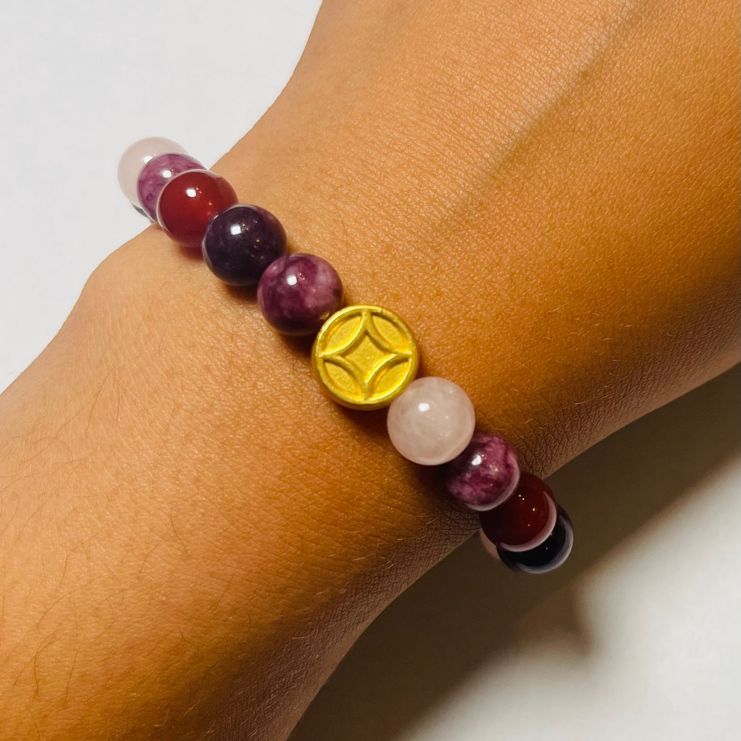 Purple Multicolored Crystal Bracelet