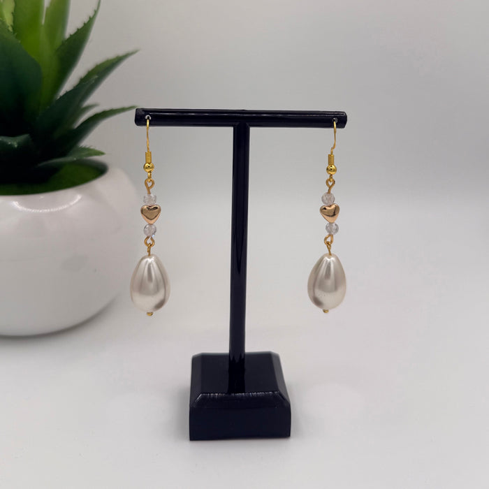 Sweetheart Pearl Drop Earrings
