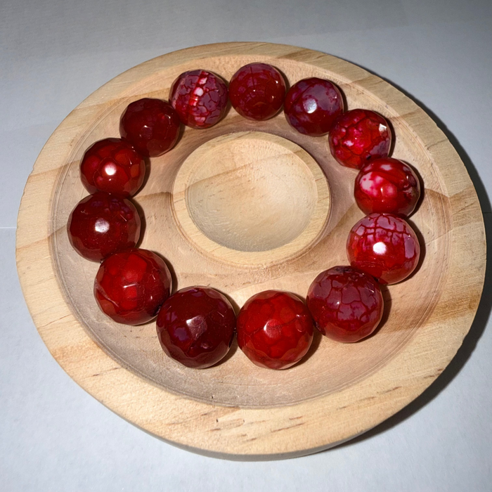 Chunky Red Agate Bracelet