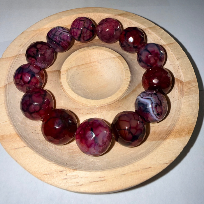 Chunky Purple Agate Bracelet