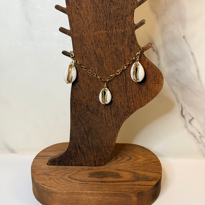 Golden Cowrie Anklet