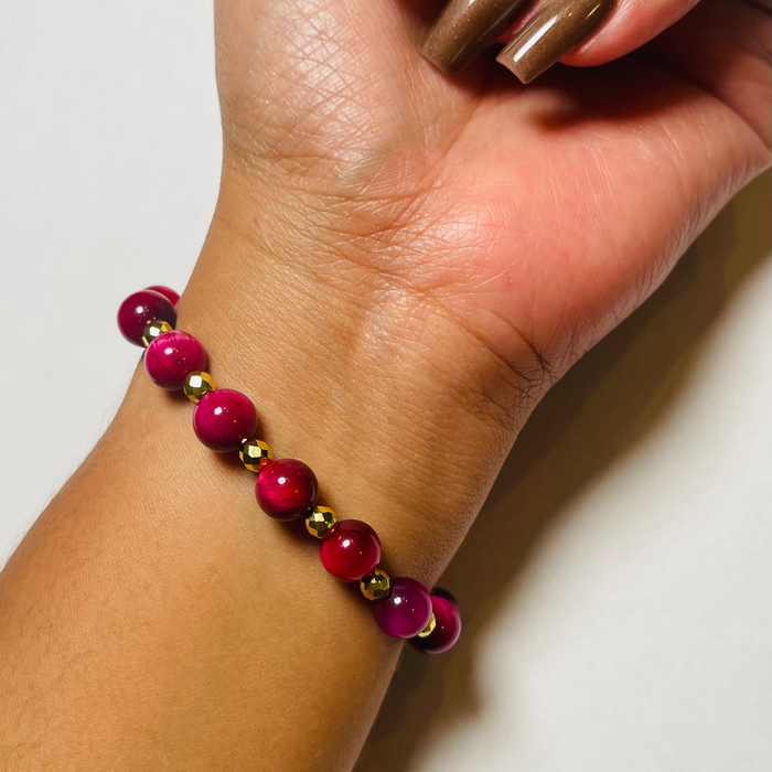 Pink Tiger's Eye Bracelet