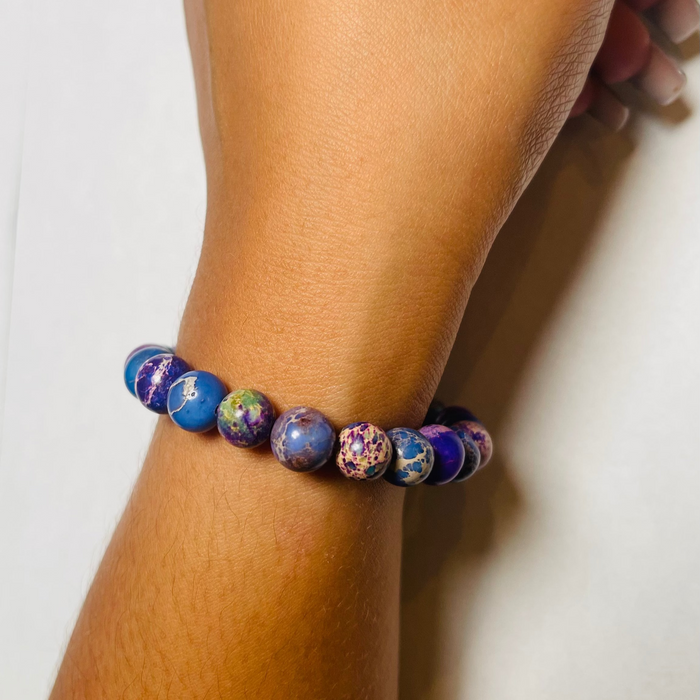 Purple + Blue Imperial Jasper Bracelet