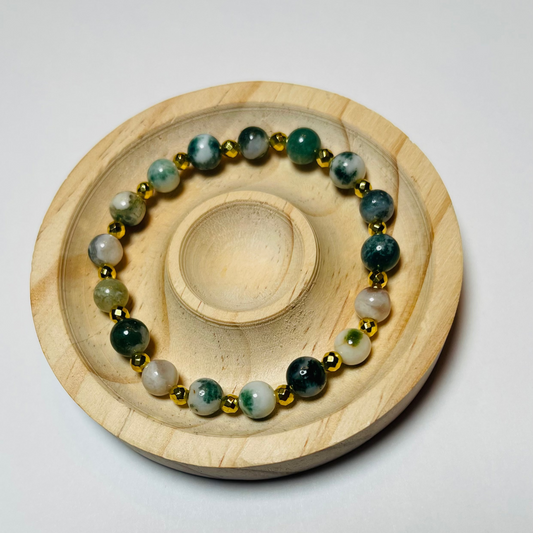 Tree Agate Crystal Bracelet