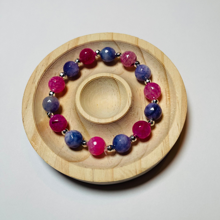 Pinky Purple Crystal Bracelet