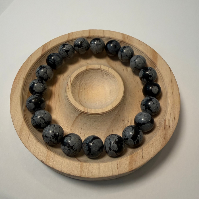 Snowflake Obsidian Bracelet