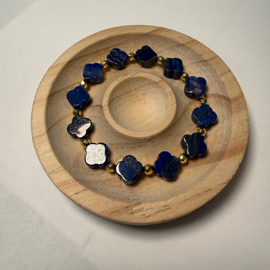 Lapis Lazuli Clover Bracelet