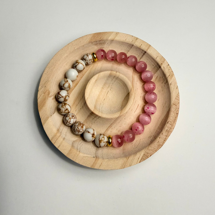 Pink and White Bracelet