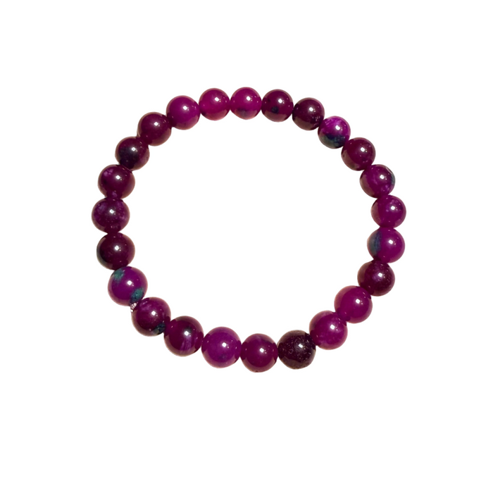 Classic Purple + Green Jade Bracelet