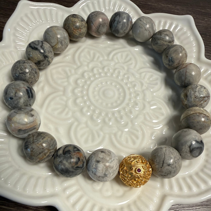 Map Jasper Bracelet